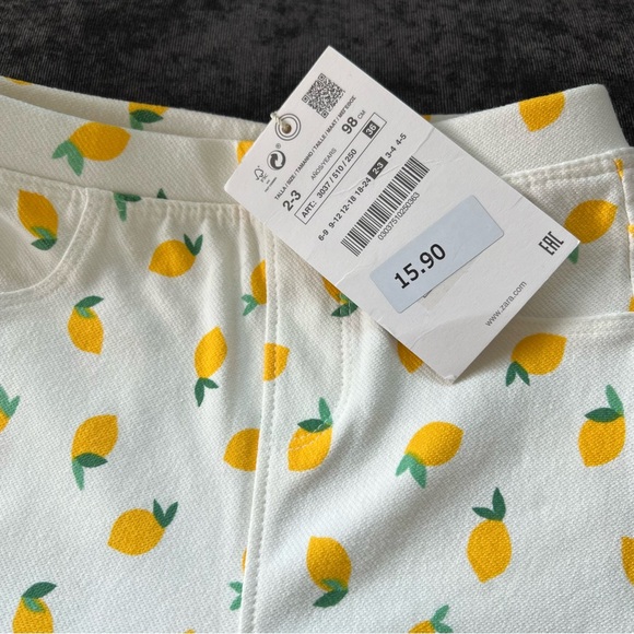 NWT Zara Lemon Jeggings Size 2-3 Years - Picture 3 of 5